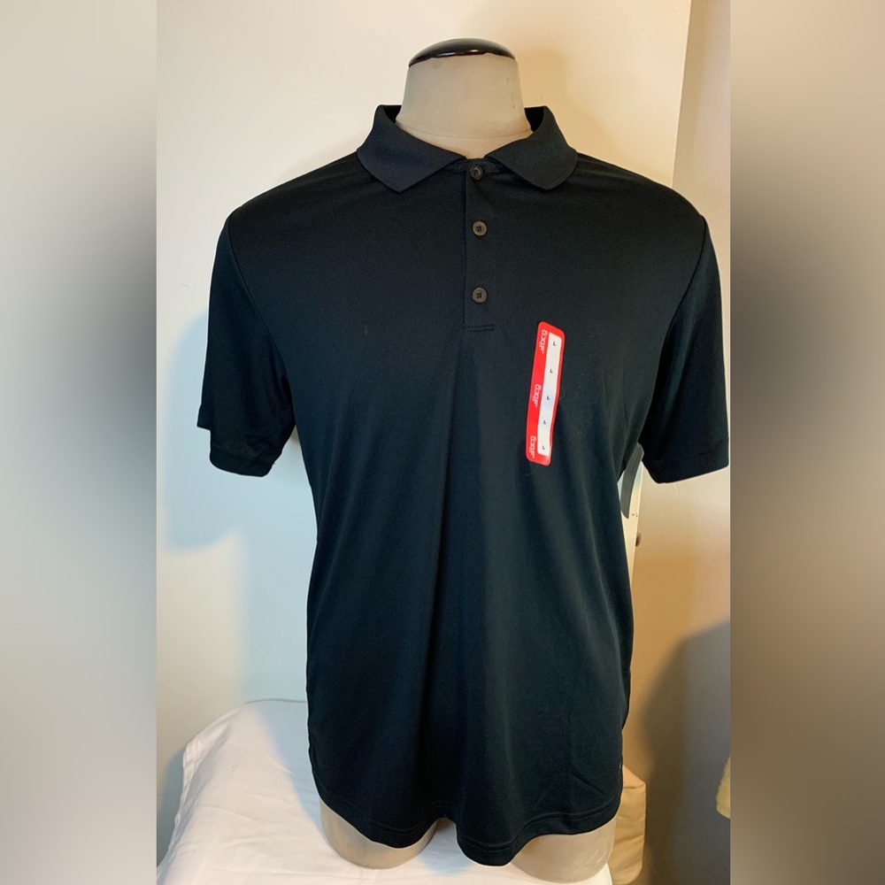 big. Men's Black Polo Shirt. Size L